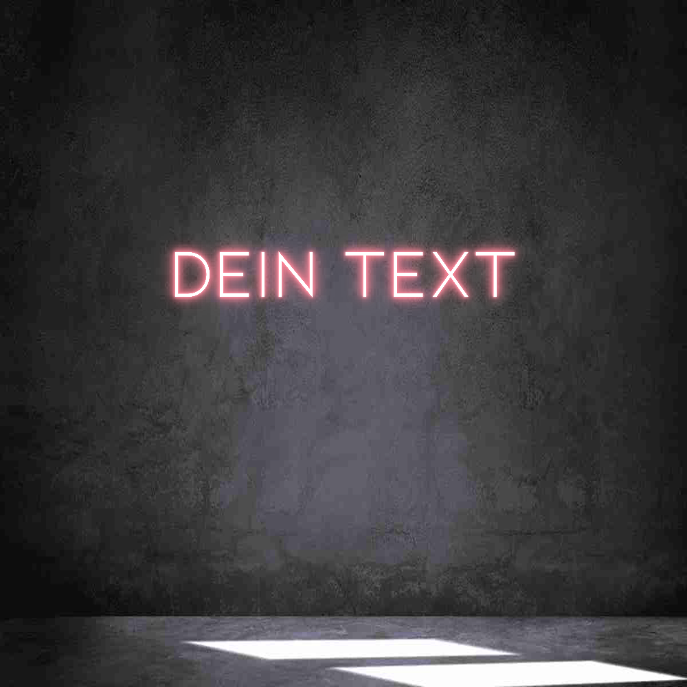 Individuelles Neon: Dein Text