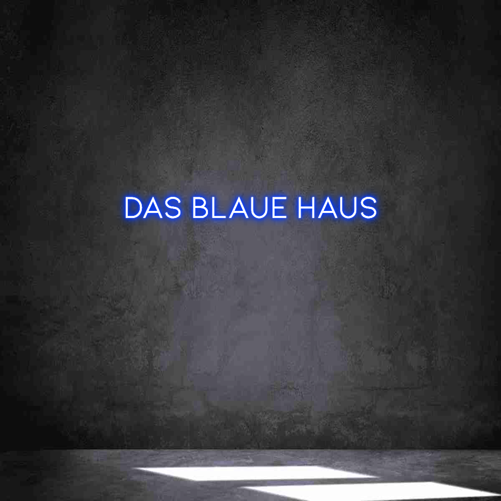 Individuelles Neon: Das Blaue Haus