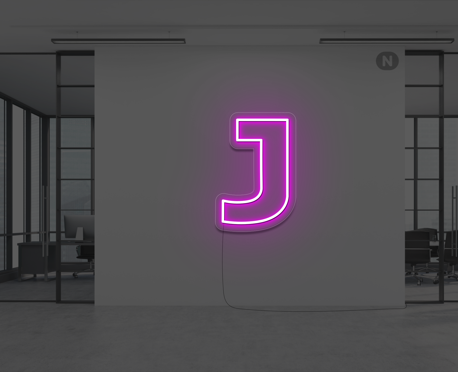 neon-buchstabe-j-rosa