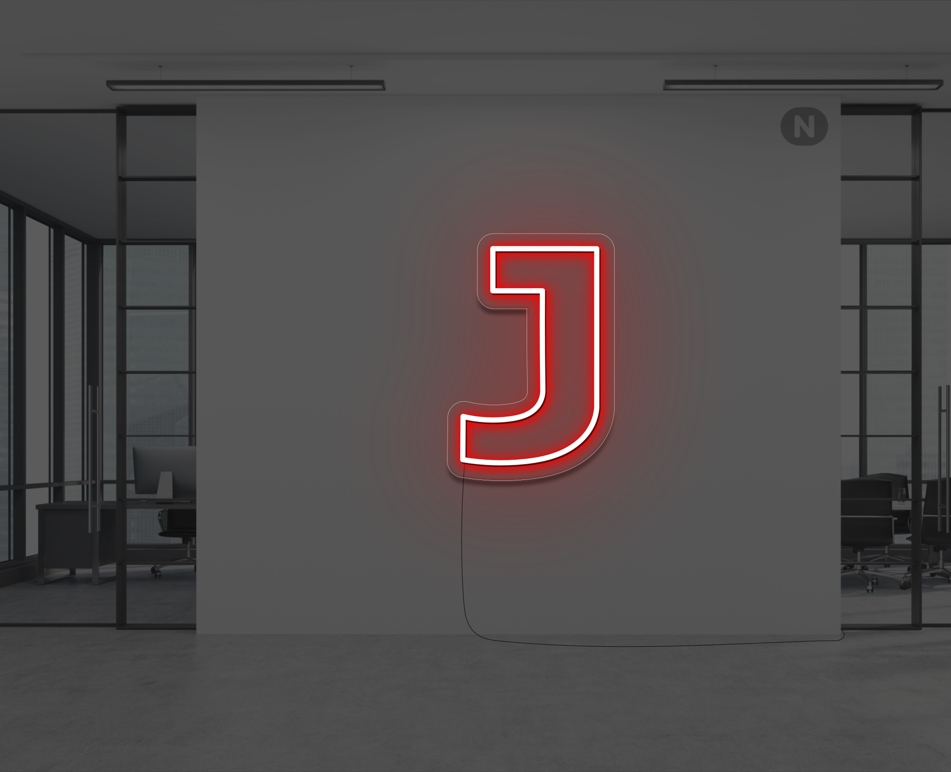 neon-buchstabe-j-rot