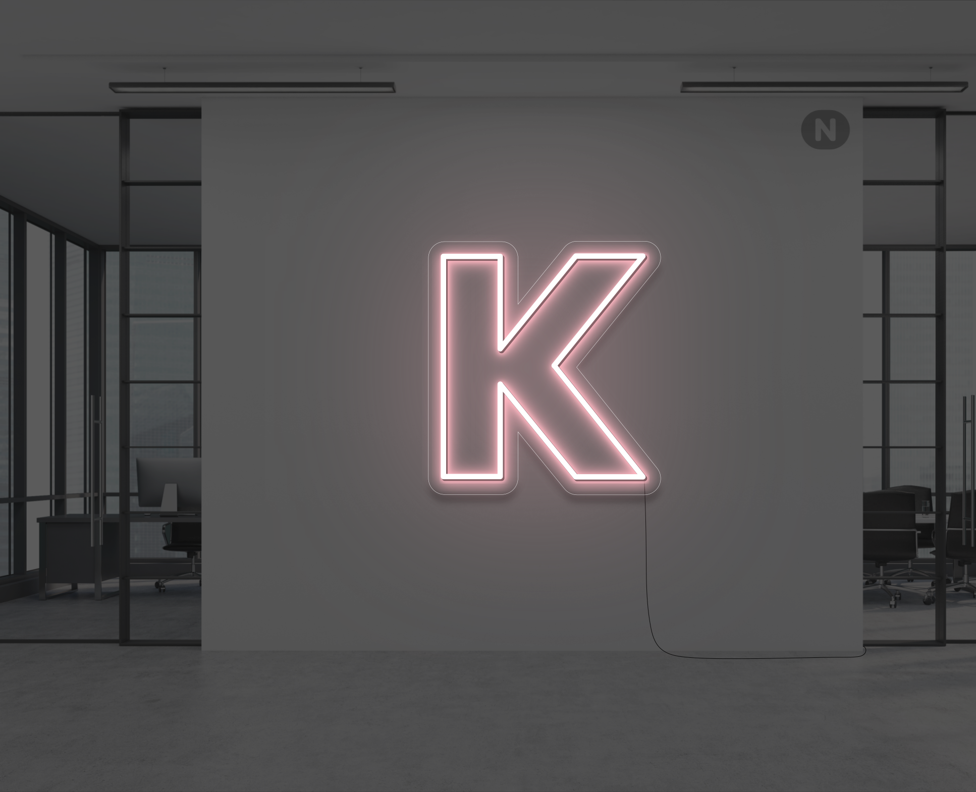 neon-buchstabe-k-hellrosa