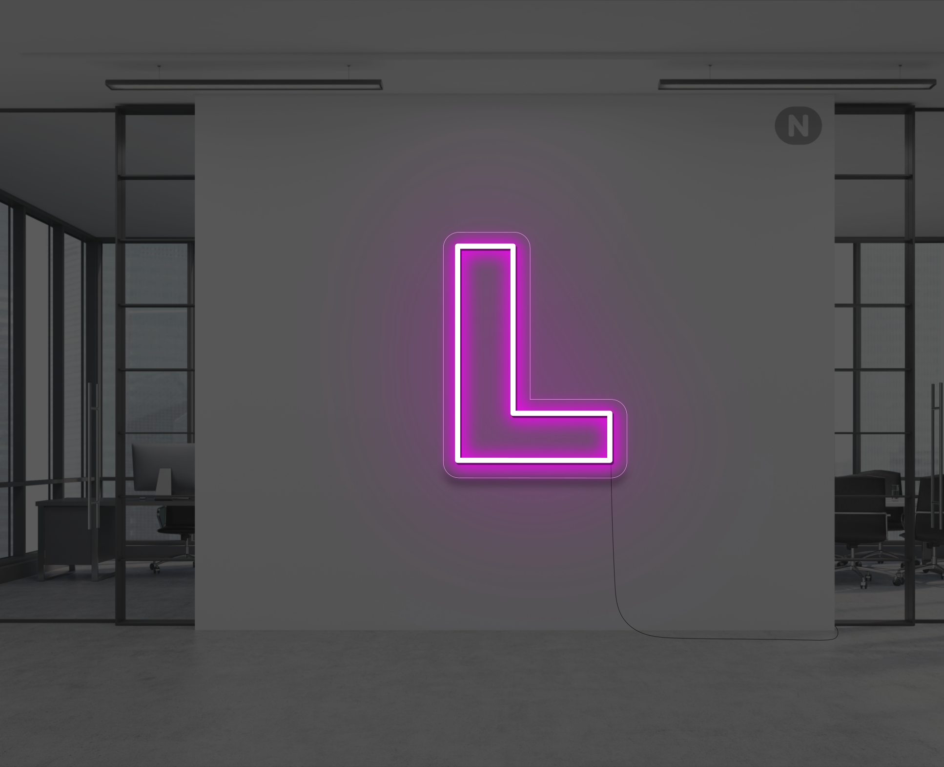 neon-buchstabe-l-rosa