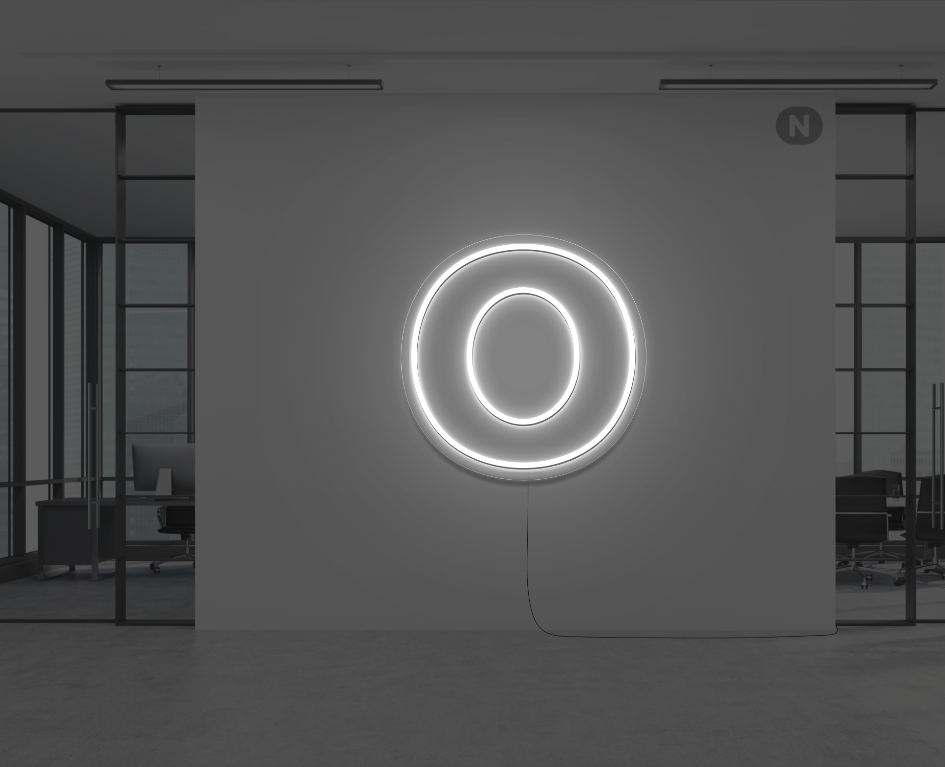 neon-buchstabe-o-weiss