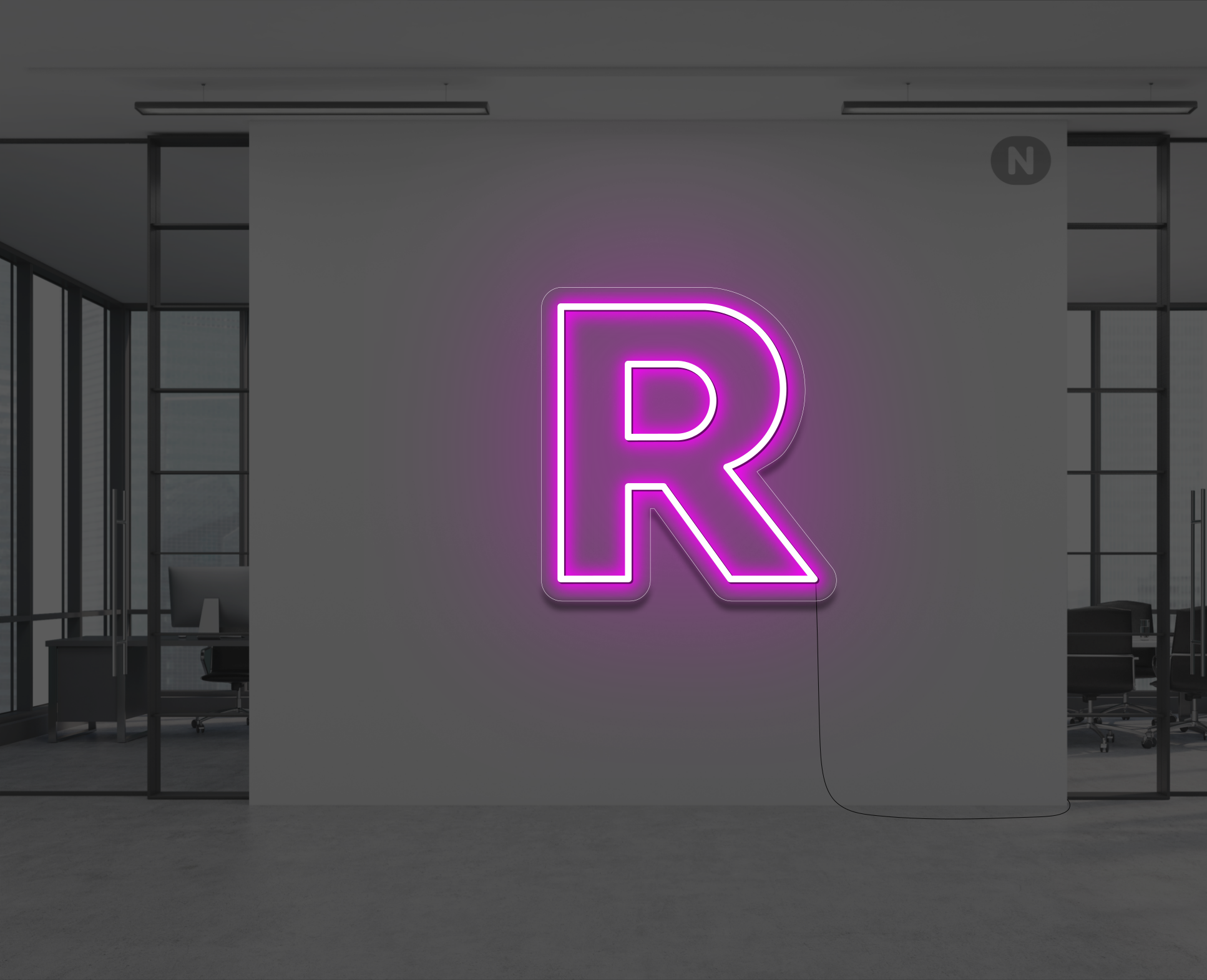 neon-buchstabe-r-rosa