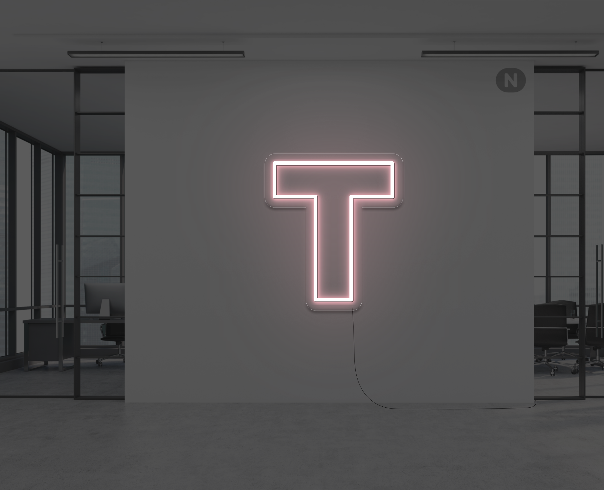 neon-buchstabe-t-hellrosa