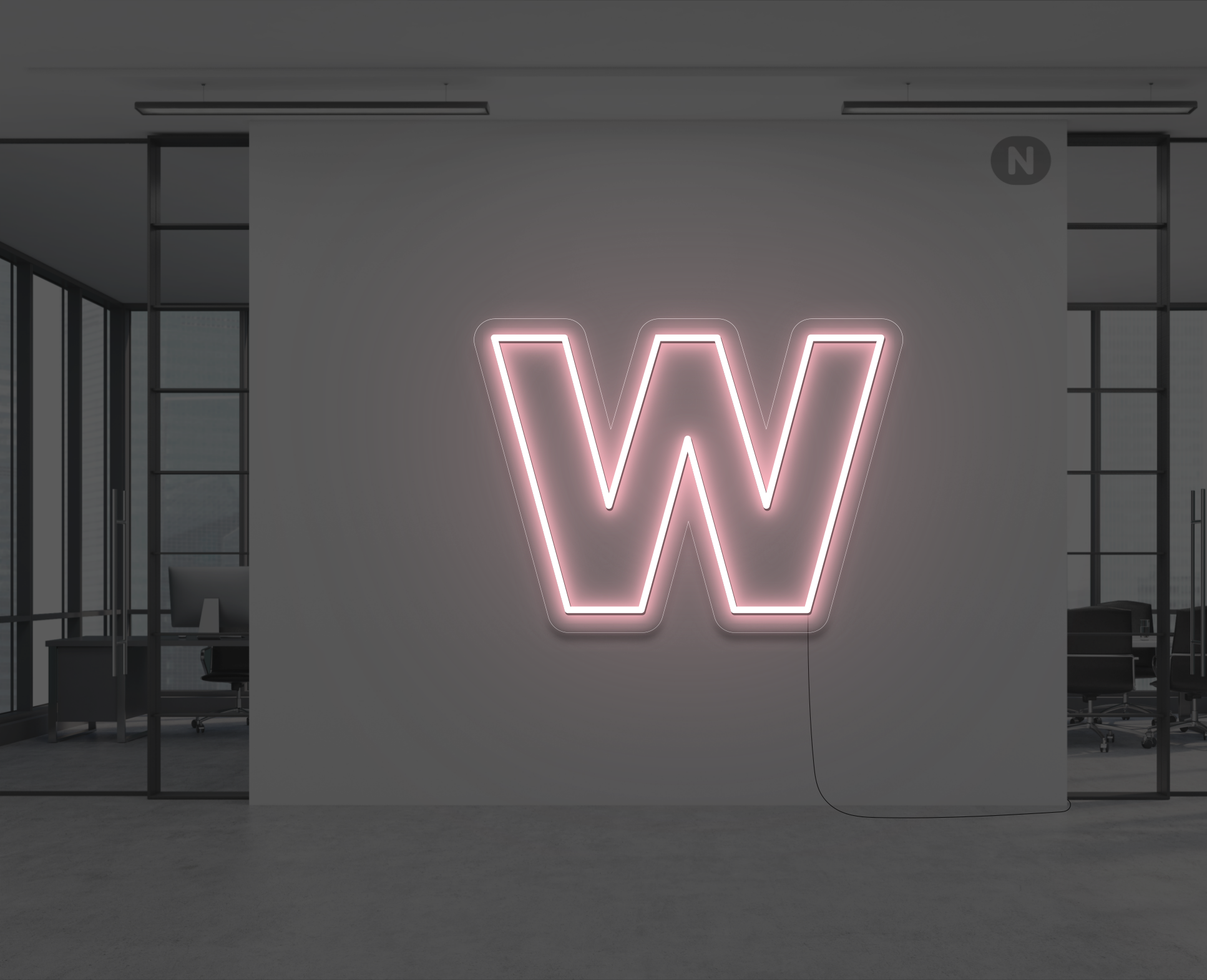 neon-buchstabe-w-hellrosa