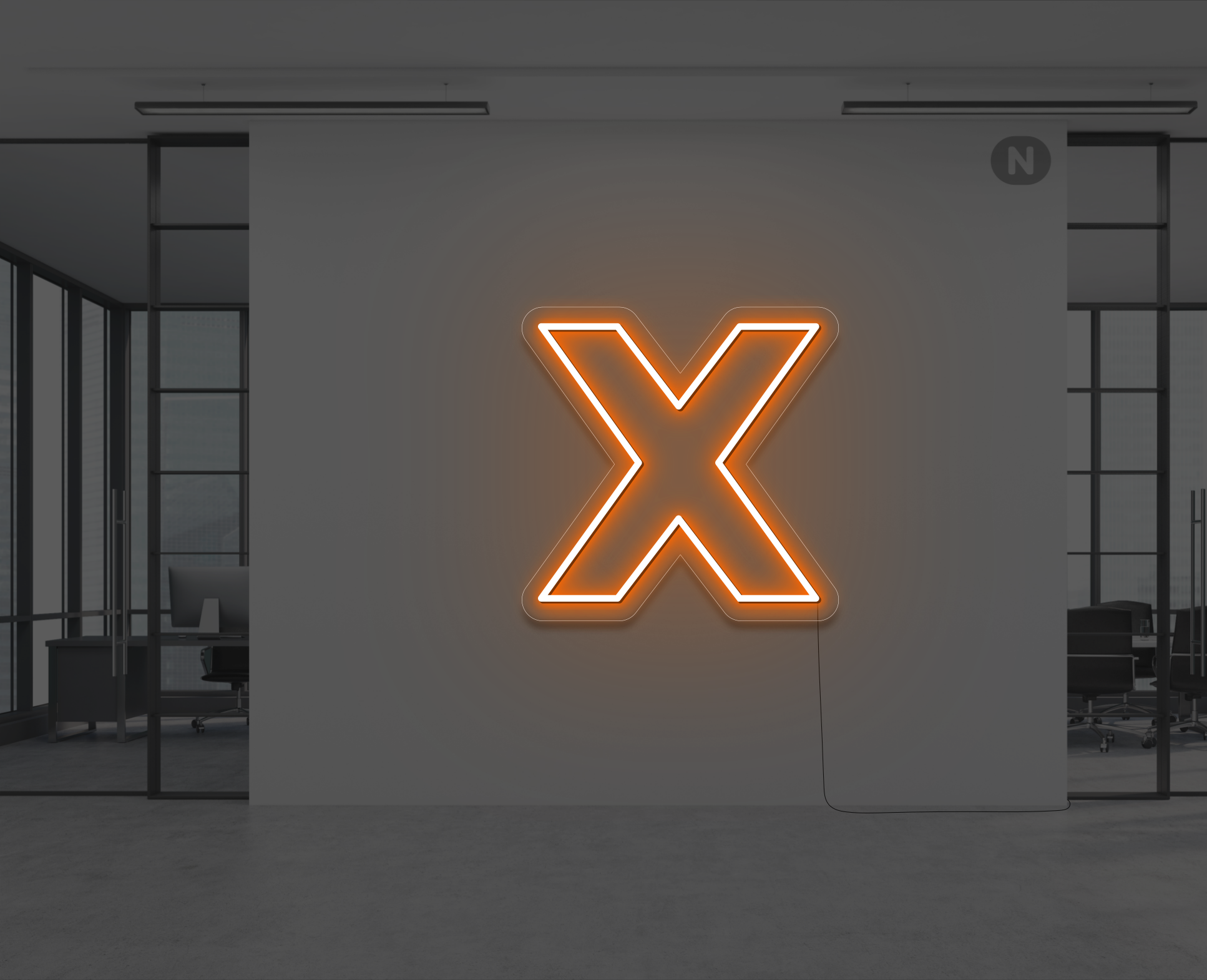 neon-buchstabe-x-orange