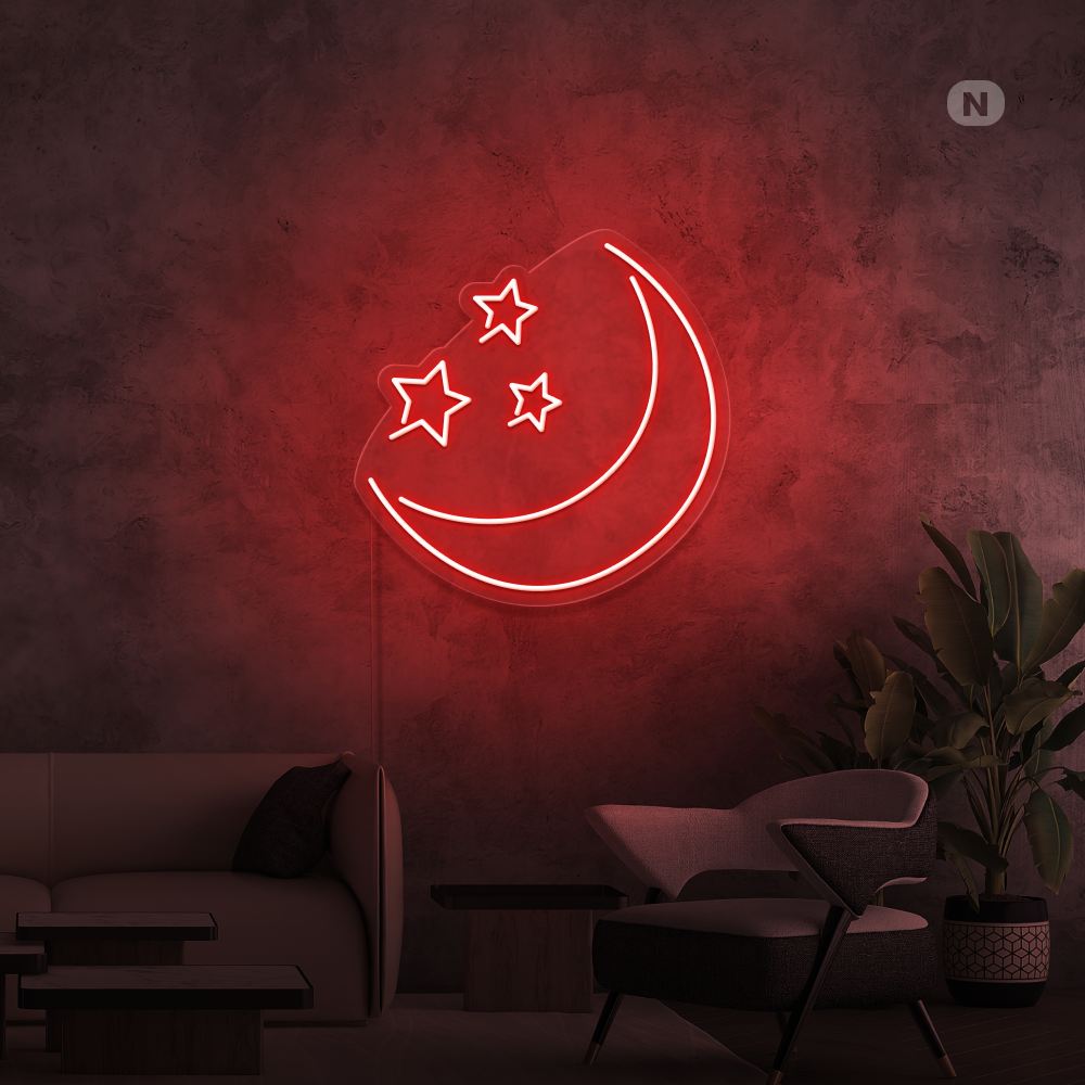 Neon Schild Mond