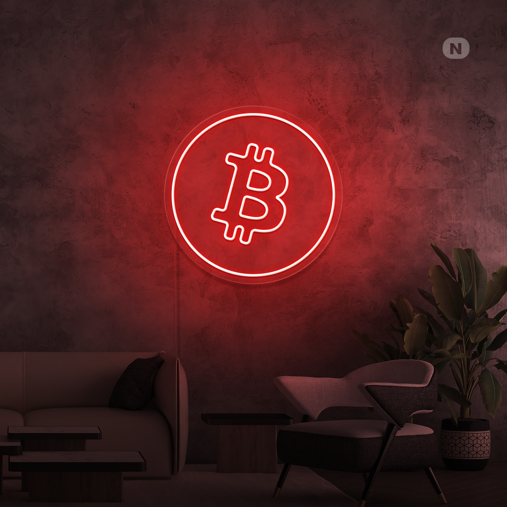 Neon Schild Bitcoin