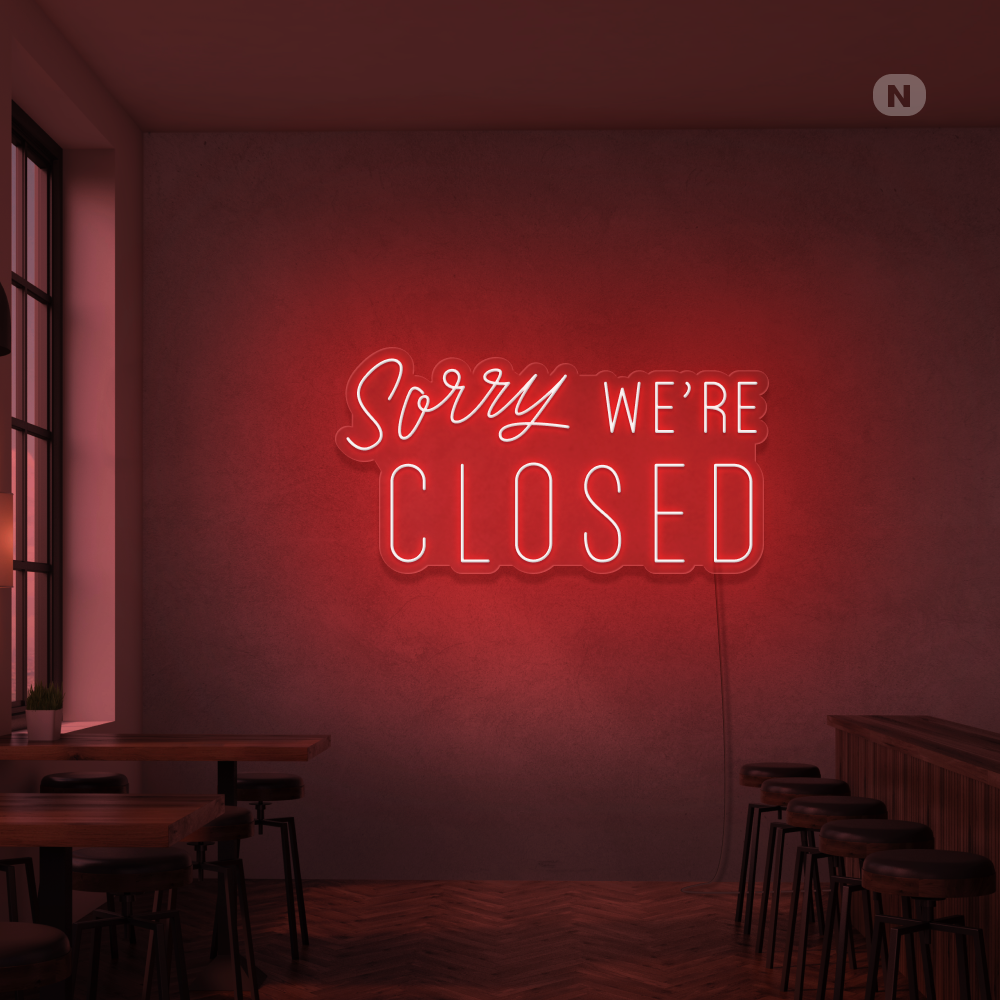 Neon Schild Closed