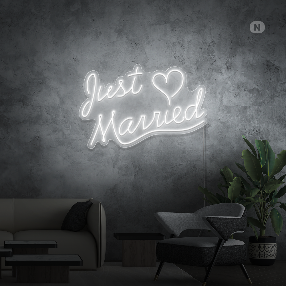 Neon Schild Just Married