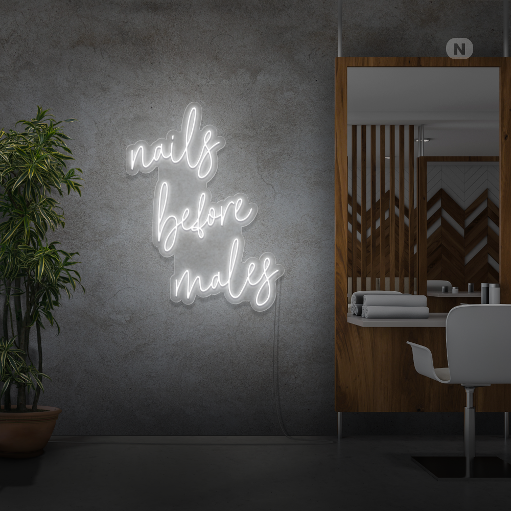 Neon Schild nails before males