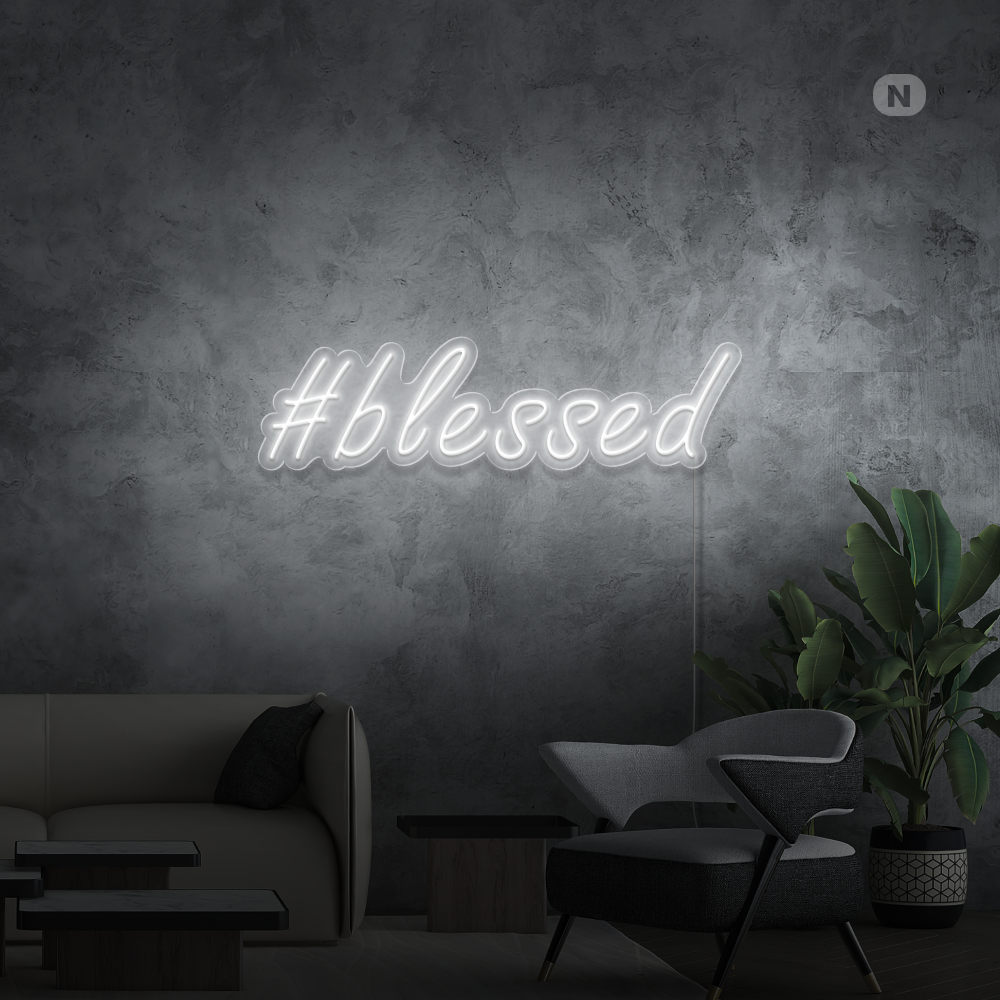 Neon Schild #Blessed