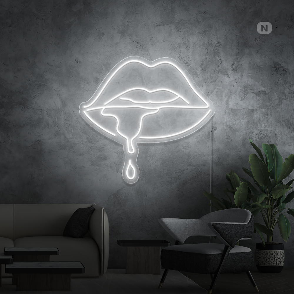 Neon Schild Ätzende Lippe