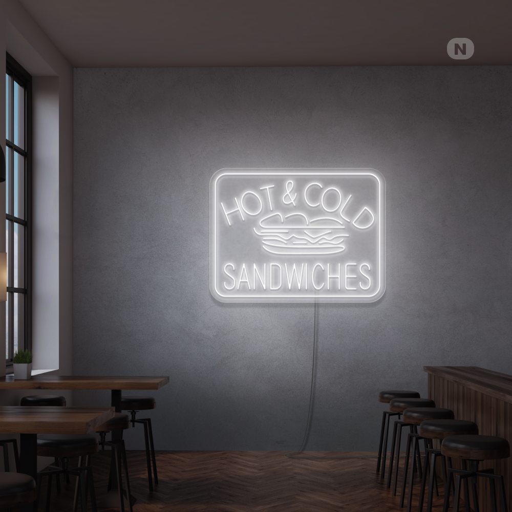 Neon Schild Hot & Cold Sandwiches