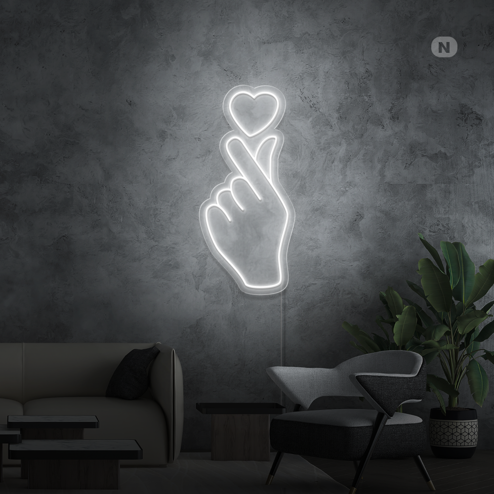 Neon Schild Liebe Hand