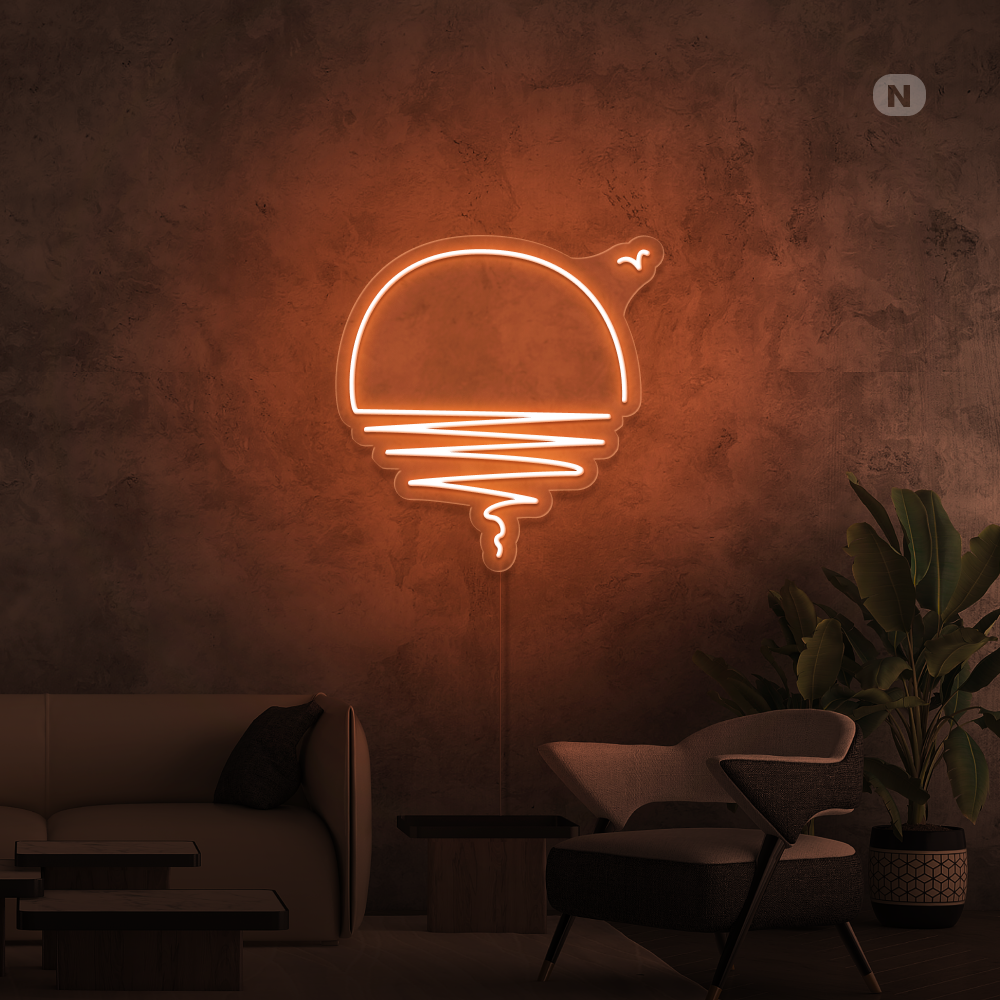 Neon Schild Sonnenuntergang