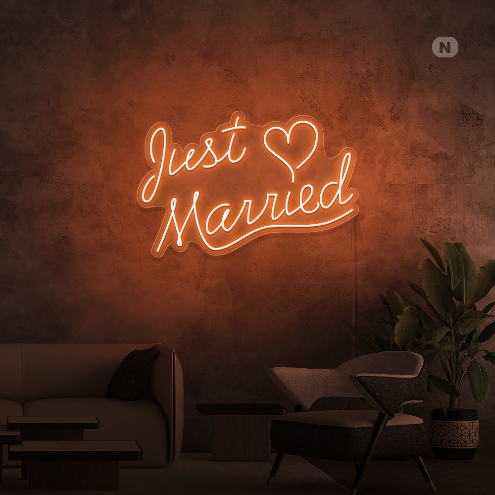 Neon Schild Just Married