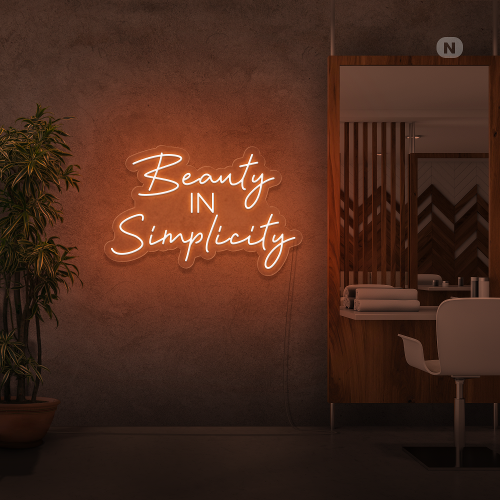 Neon Schild Beauty in Simplicity