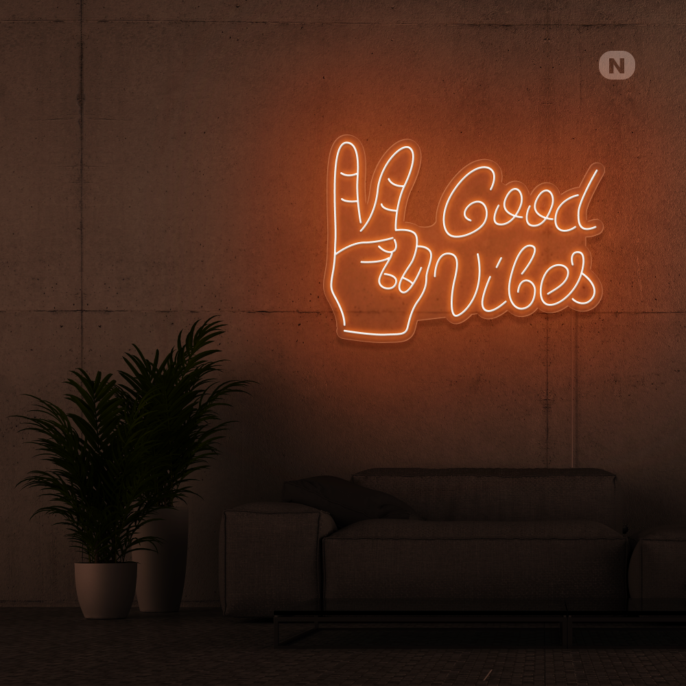 Neon Schild Good Vibes