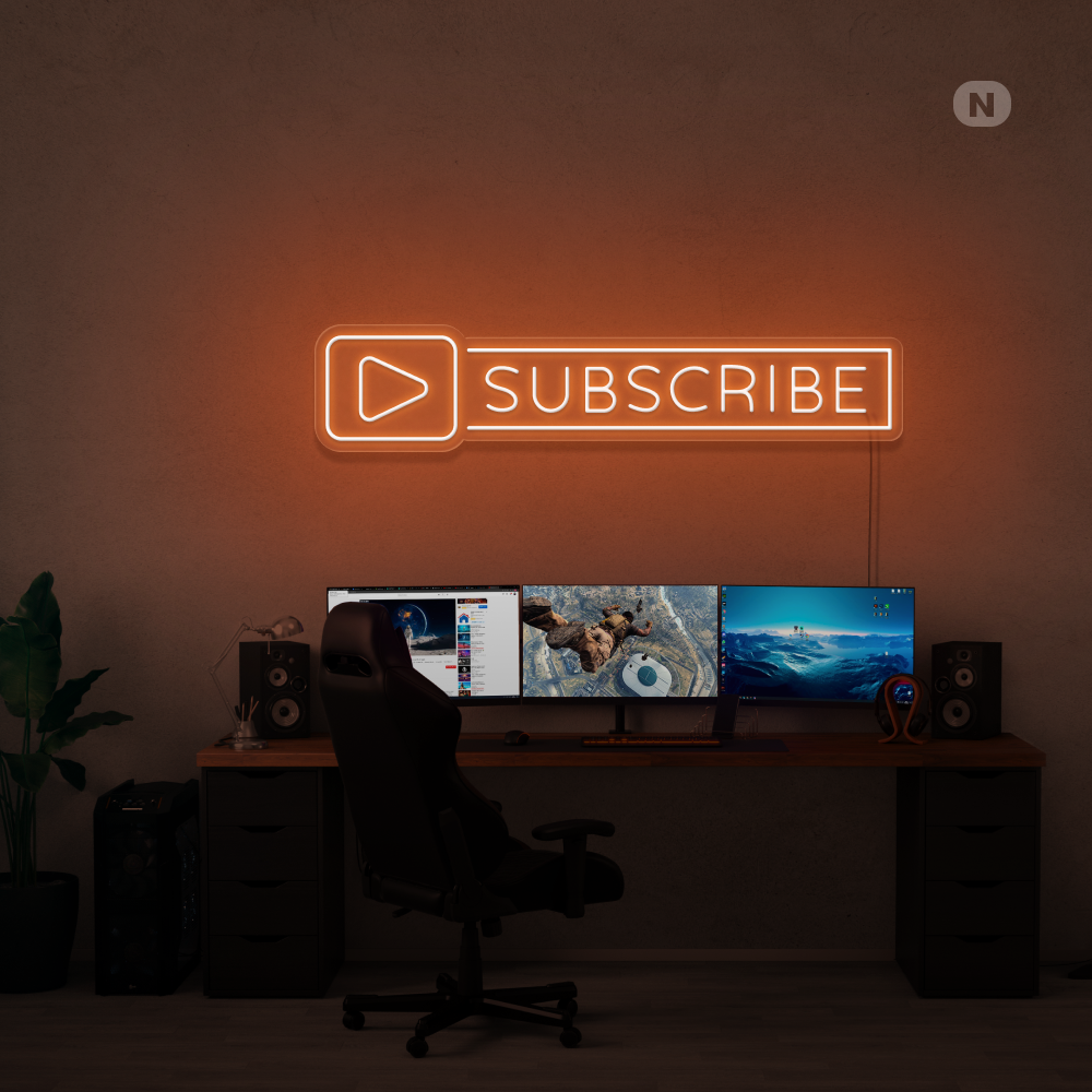 Neon Schild Subscribe