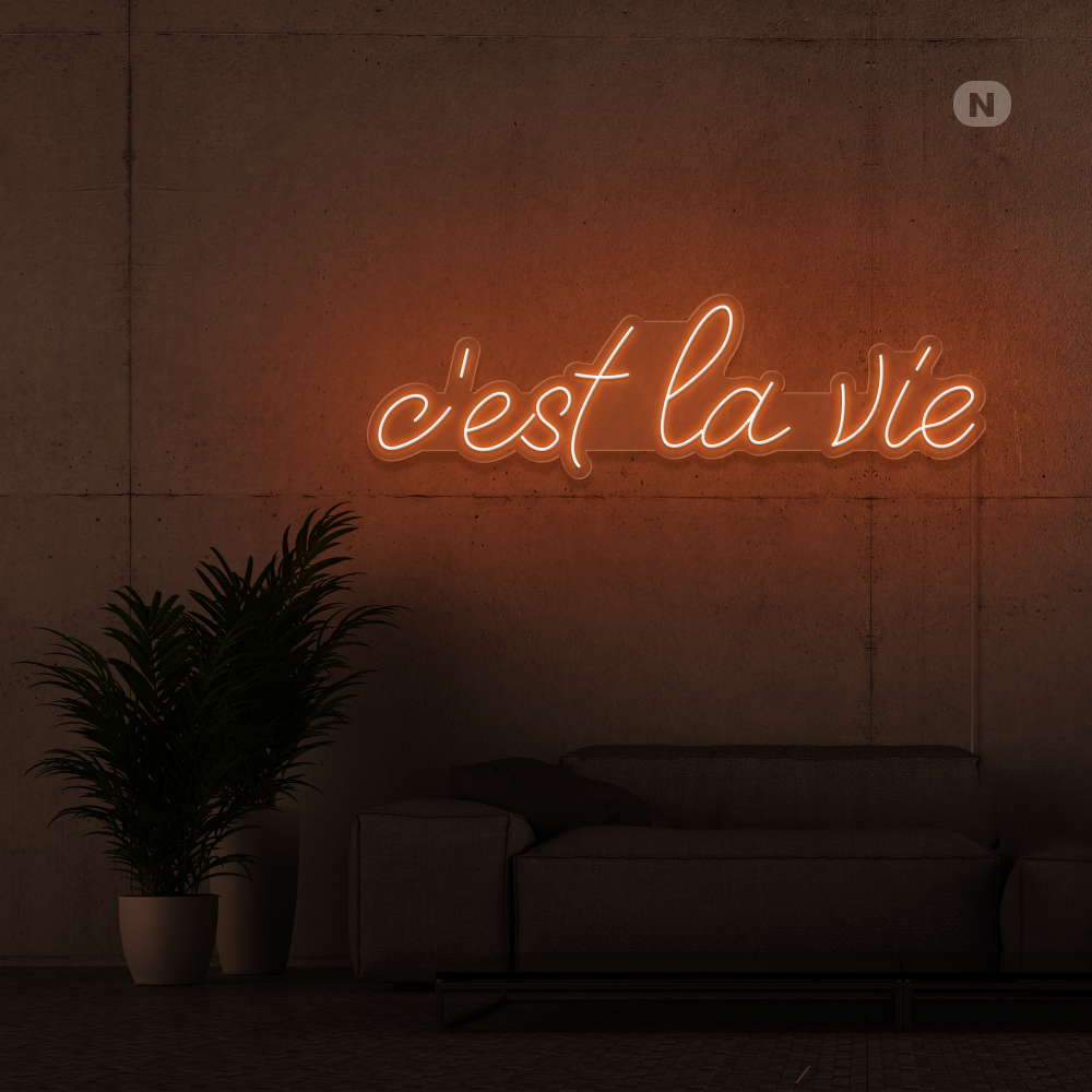Neon Schild c'est la vie