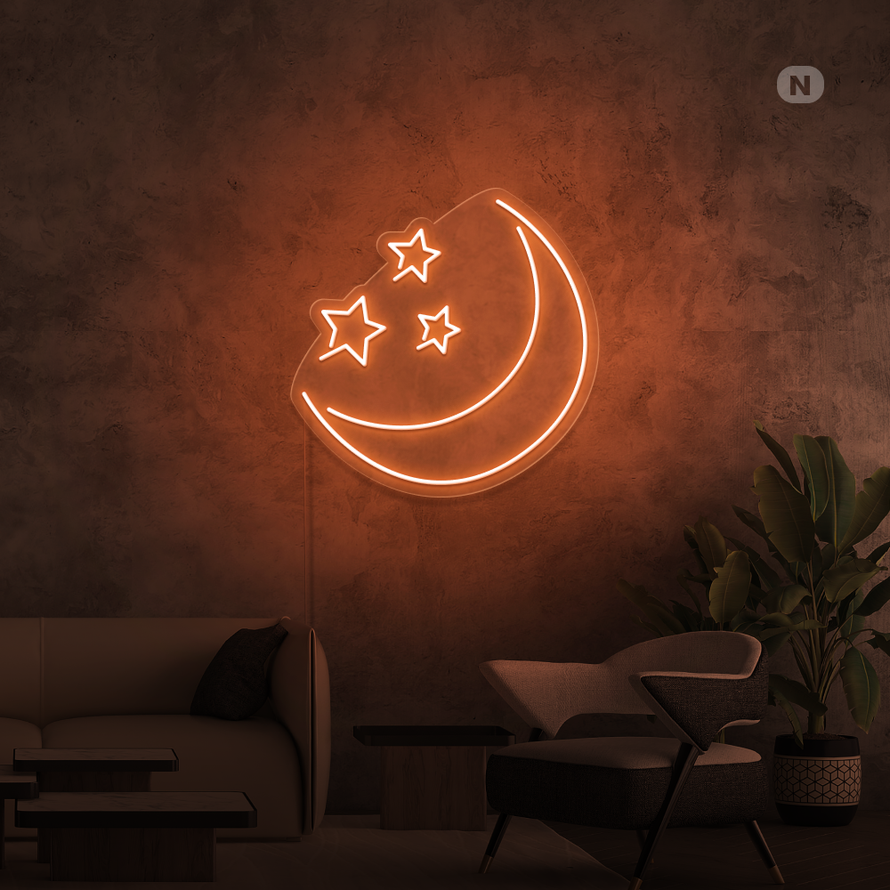 Neon Schild Mond