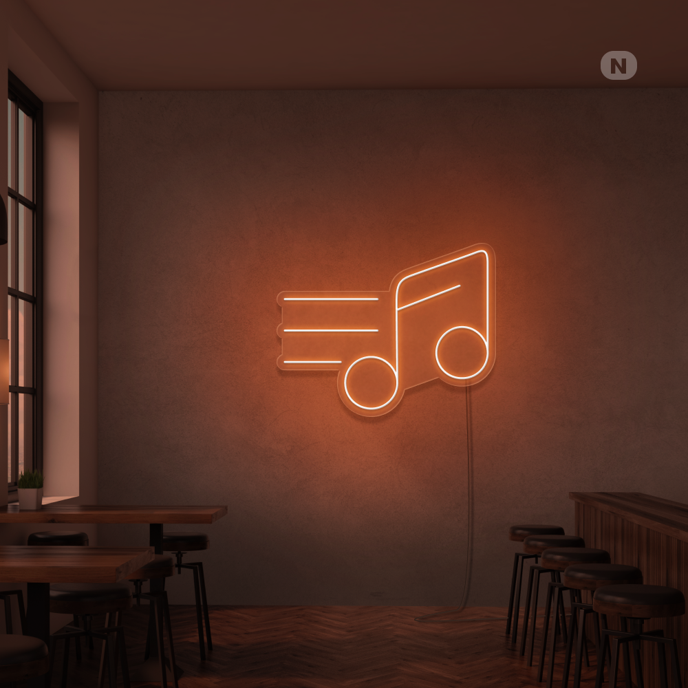 Neon Schild Musiknote