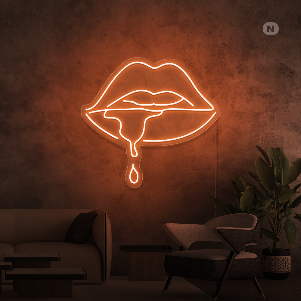 Neon Schild Ätzende Lippe