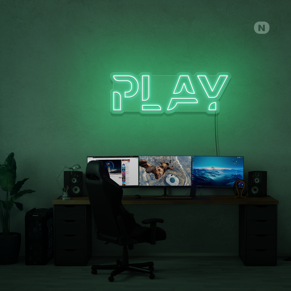 Neon Schild Play