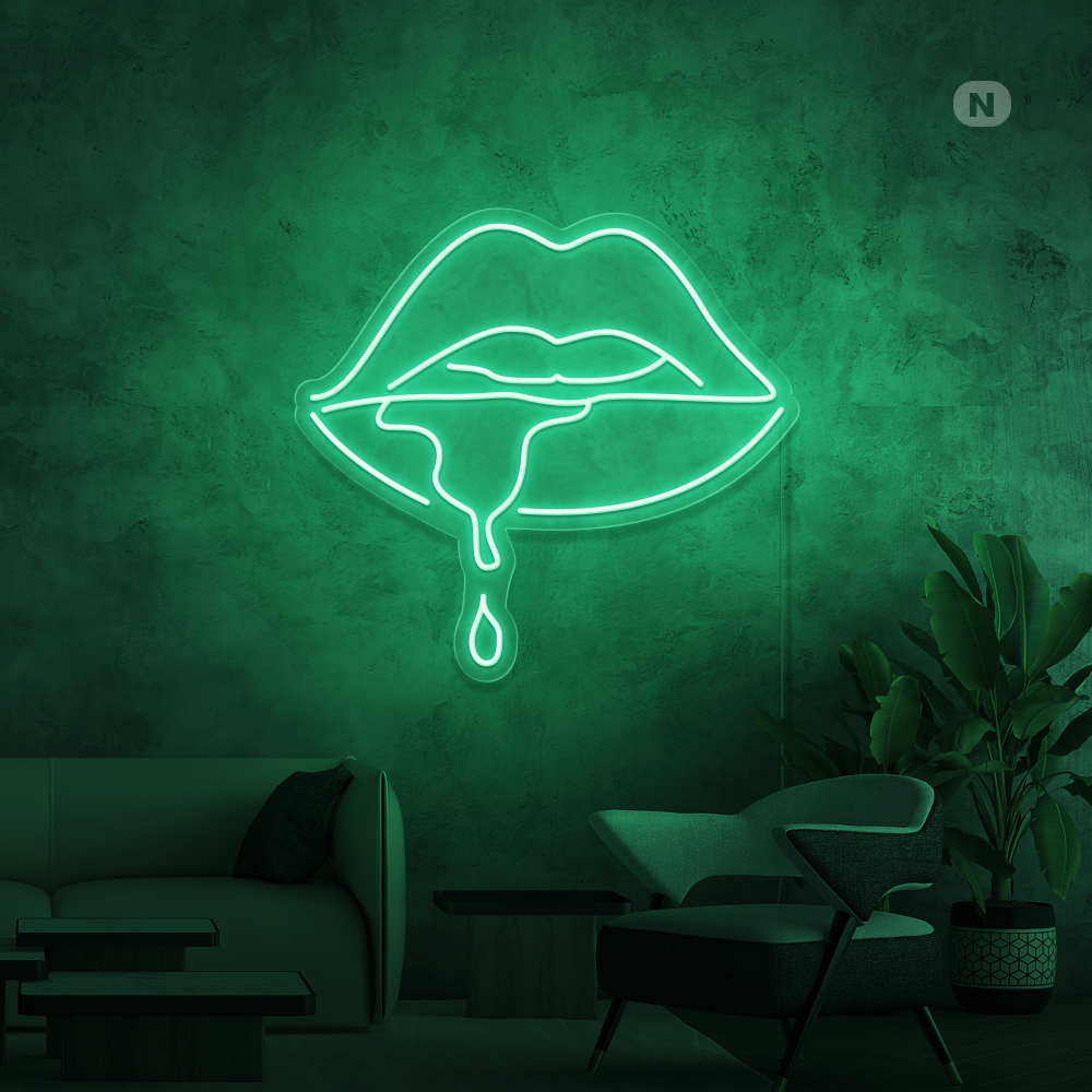 Neon Schild Ätzende Lippe