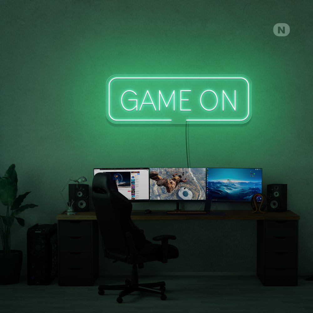 Neon Schild Game On