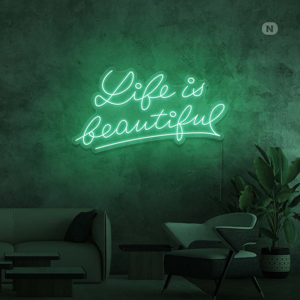 Neon Schild Leben Zitat 2