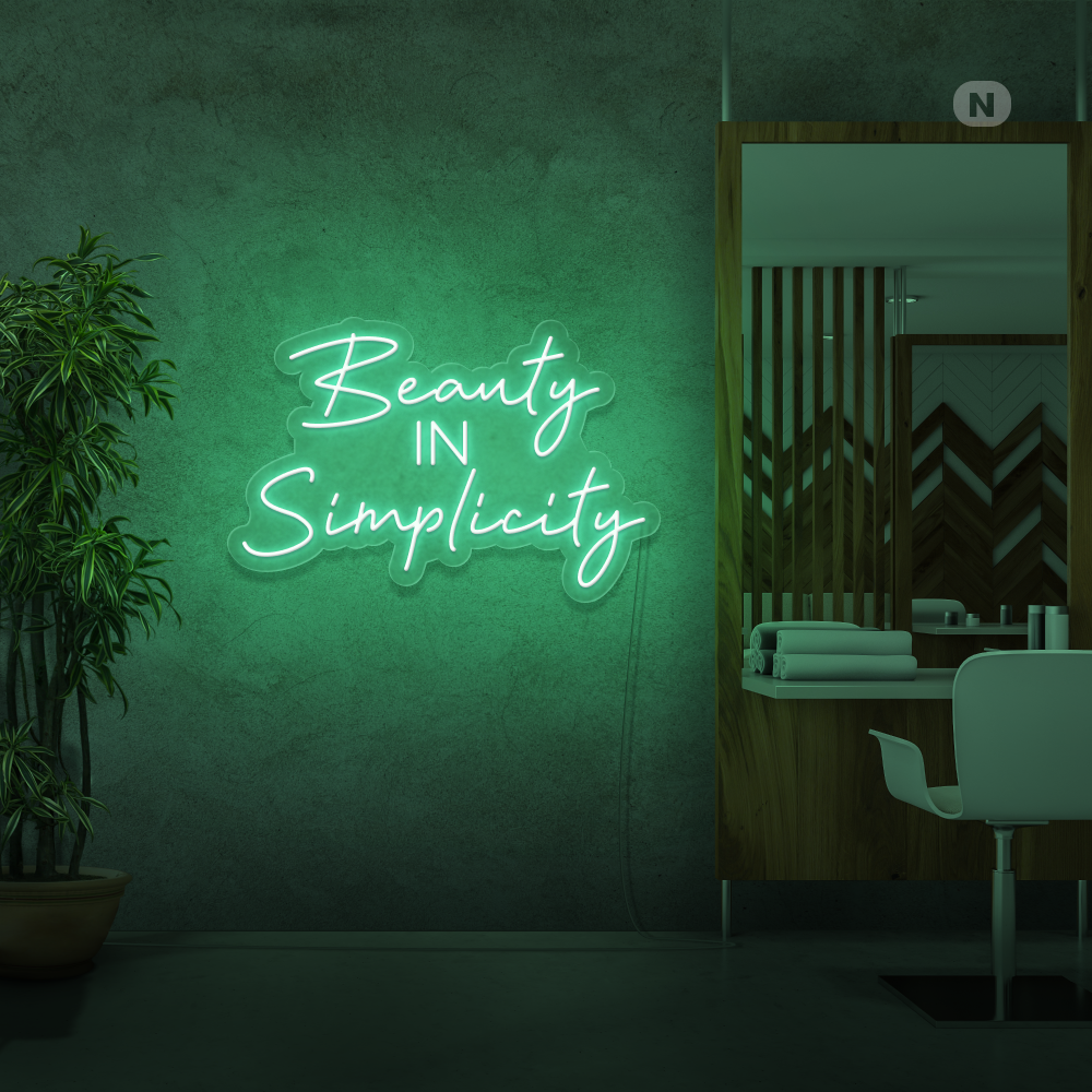 Neon Schild Beauty in Simplicity