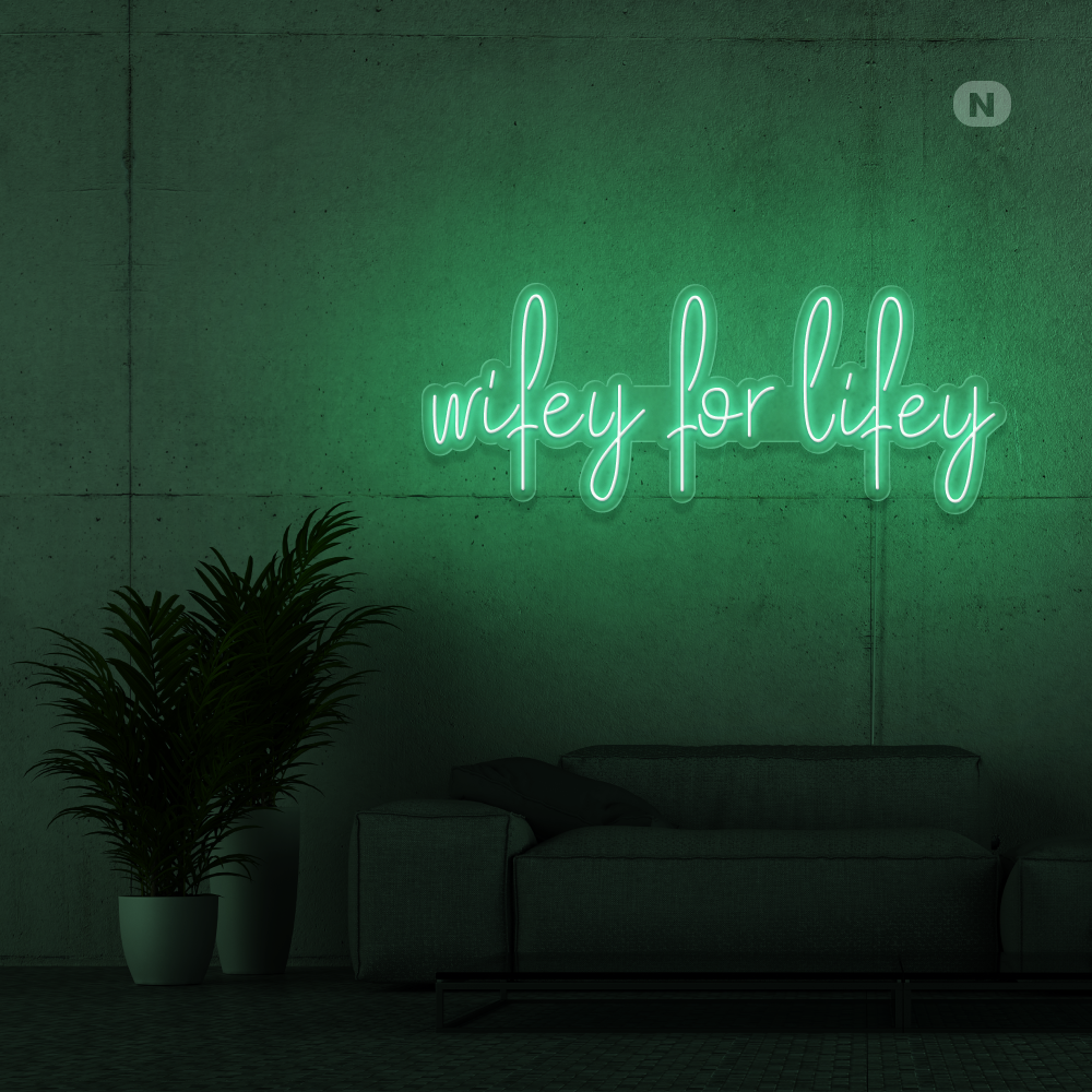 Neon Schild Wifey for lifey