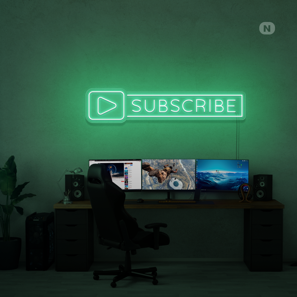 Neon Schild Subscribe