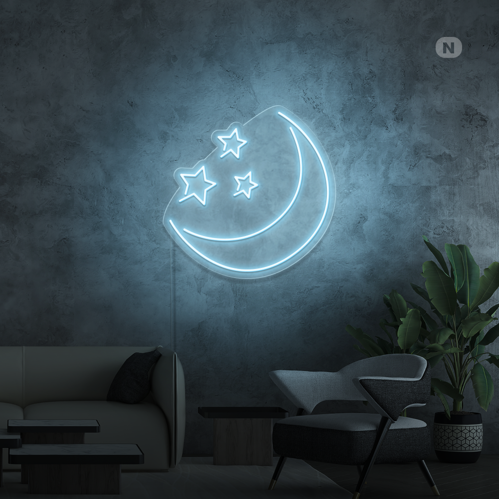 Neon Schild Mond