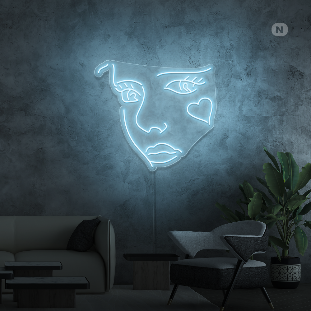 Neon Schild Joker Gesicht