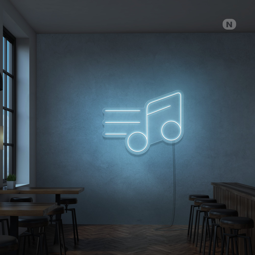 Neon Schild Musiknote