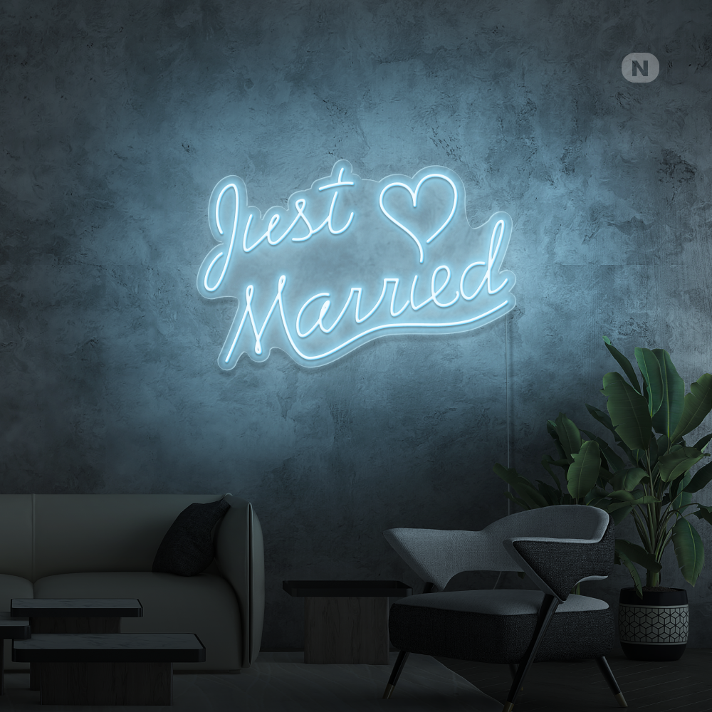 Neon Schild Just Married