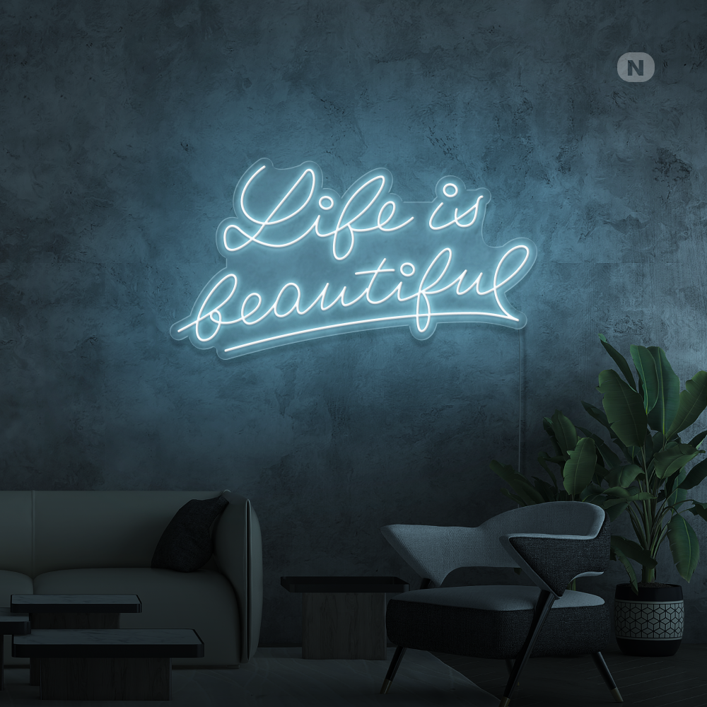 Neon Schild Leben Zitat 2