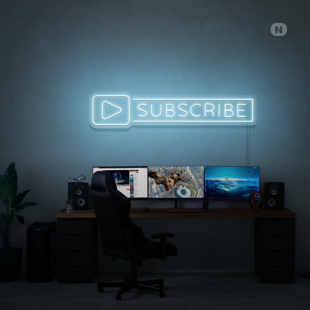 Neon Schild Subscribe