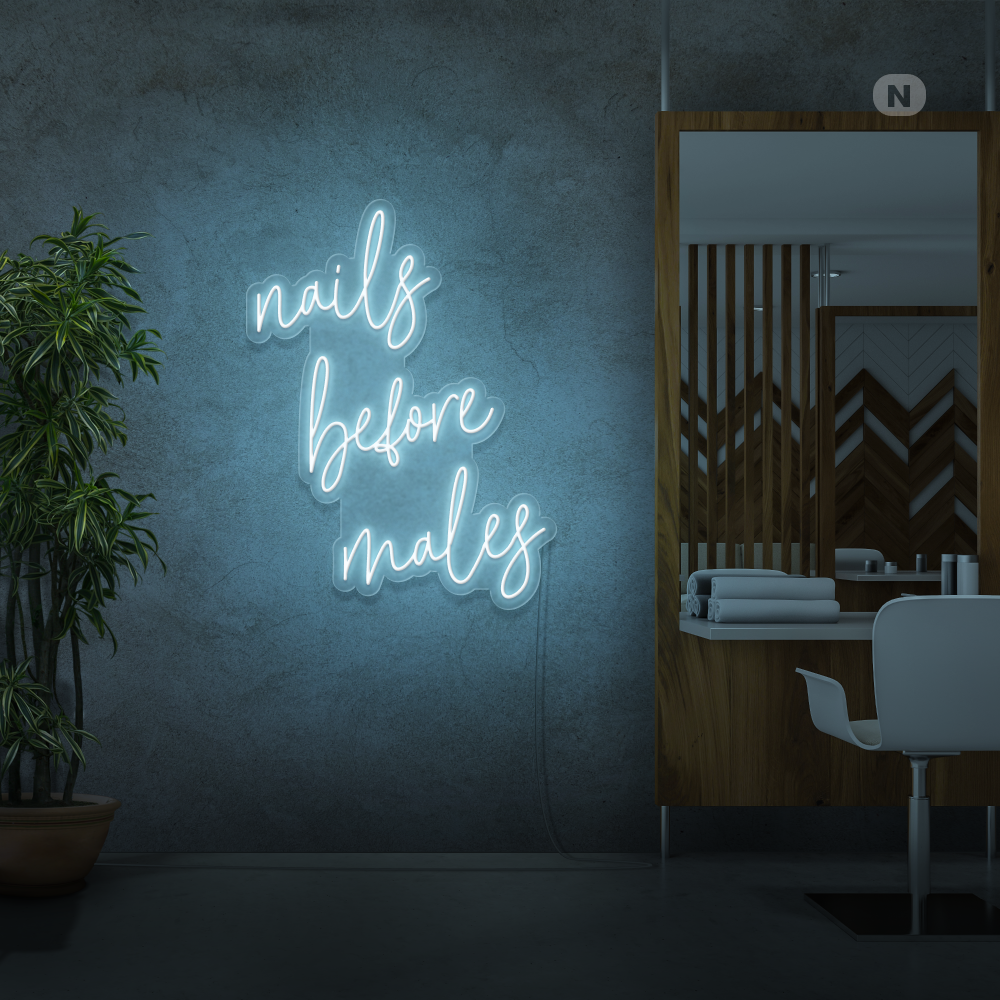 Neon Schild nails before males