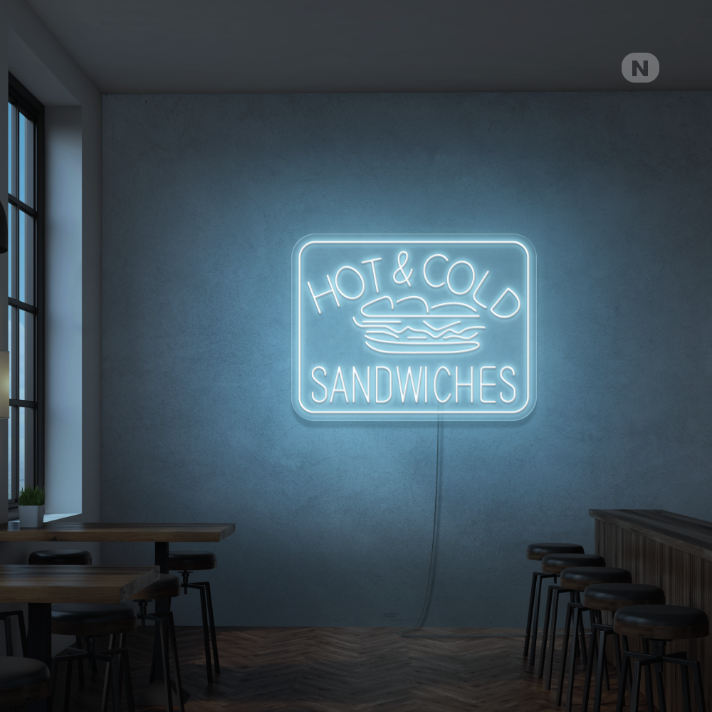 Neon Schild Hot & Cold Sandwiches