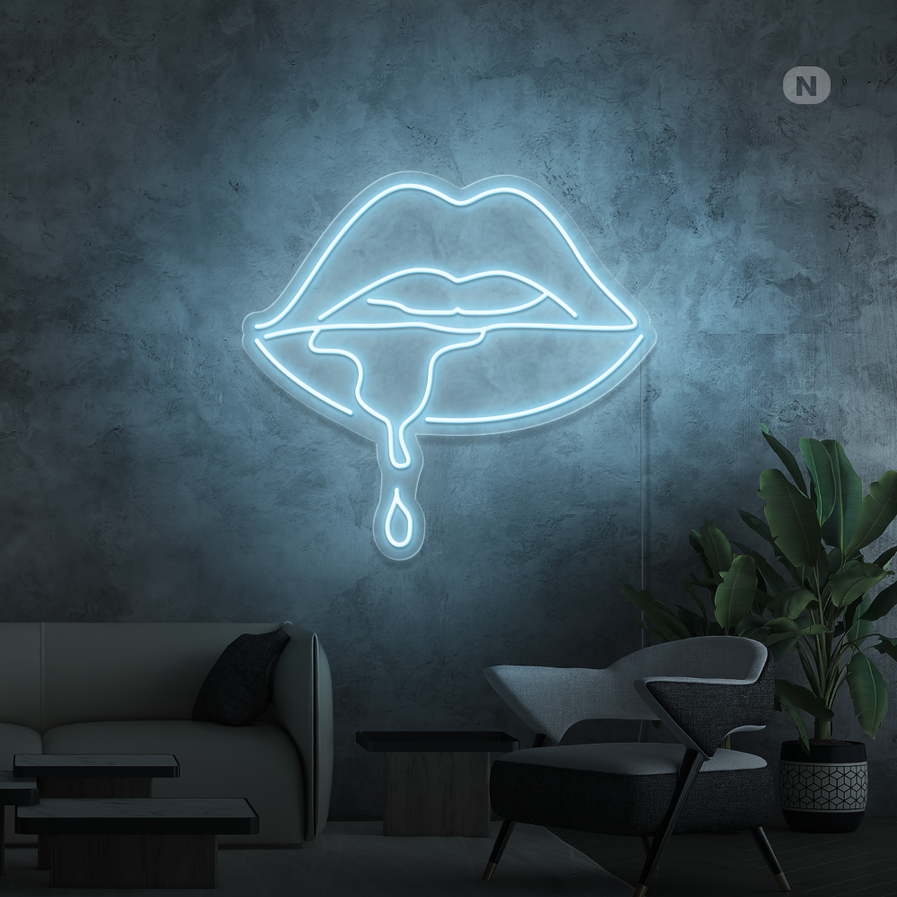 Neon Schild Ätzende Lippe