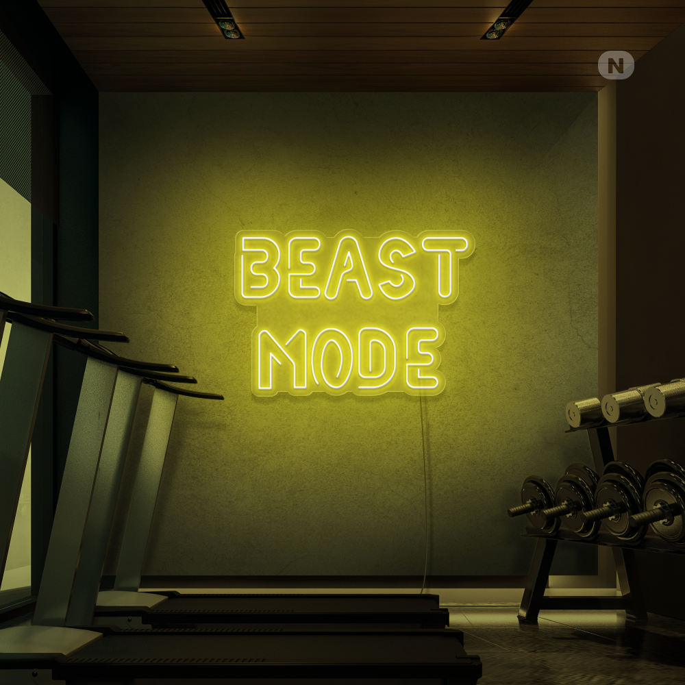 Neon Schild Beast Mode