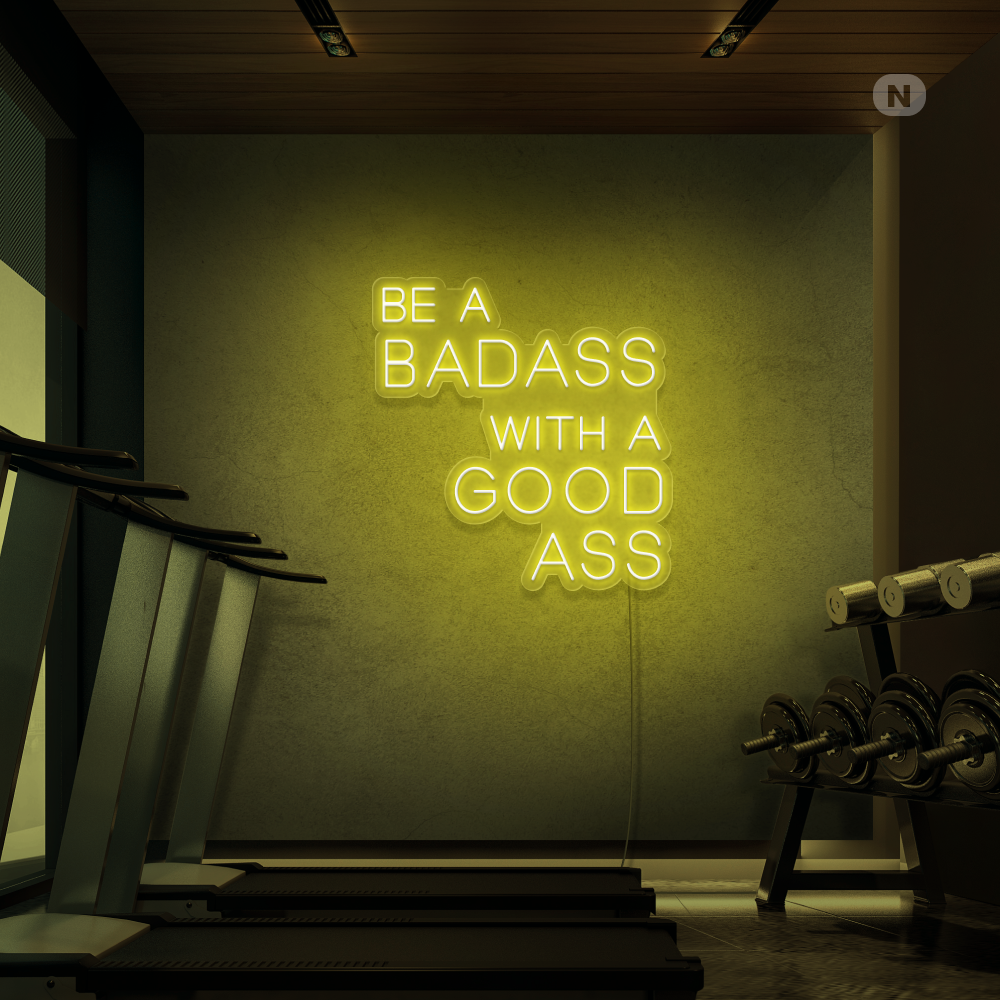 Neon Schild Gym Quote