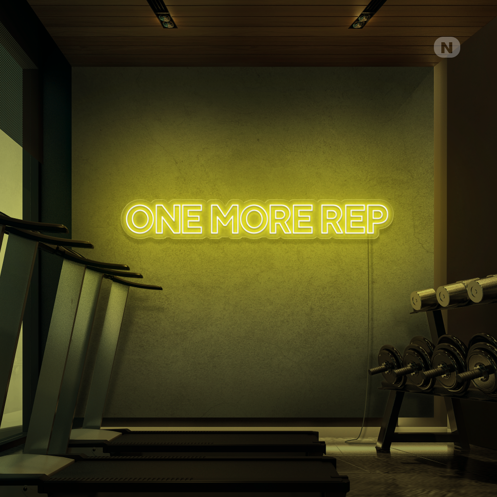 Neon Schild One More Rep