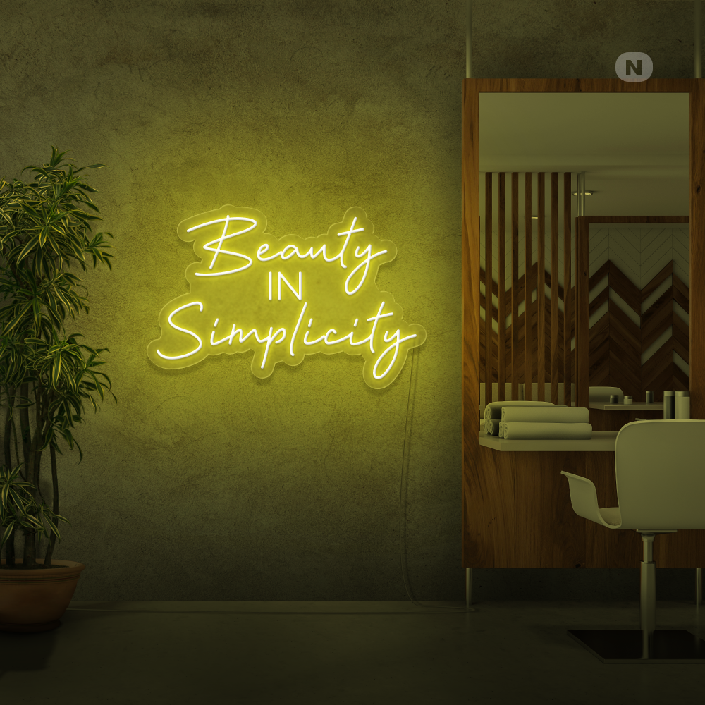 Neon Schild Beauty in Simplicity
