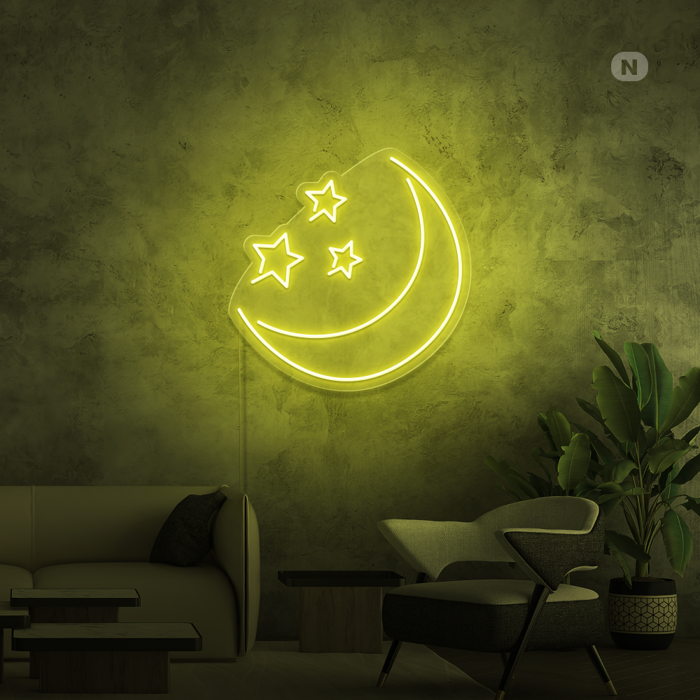 Neon Schild Mond